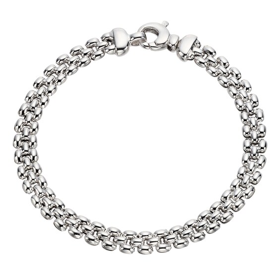 Sterling Silver 7.5 Panther Link Bracelet