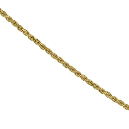 9ct Yellow Gold 20 Inch Adjustable Dainty Rope Chain