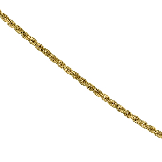 9ct Yellow Gold20 Inch Adjustable Rope Chain