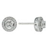 Thumbnail Image 1 of Sterling Silver Cubic Zirconia Halo Stud Earrings
