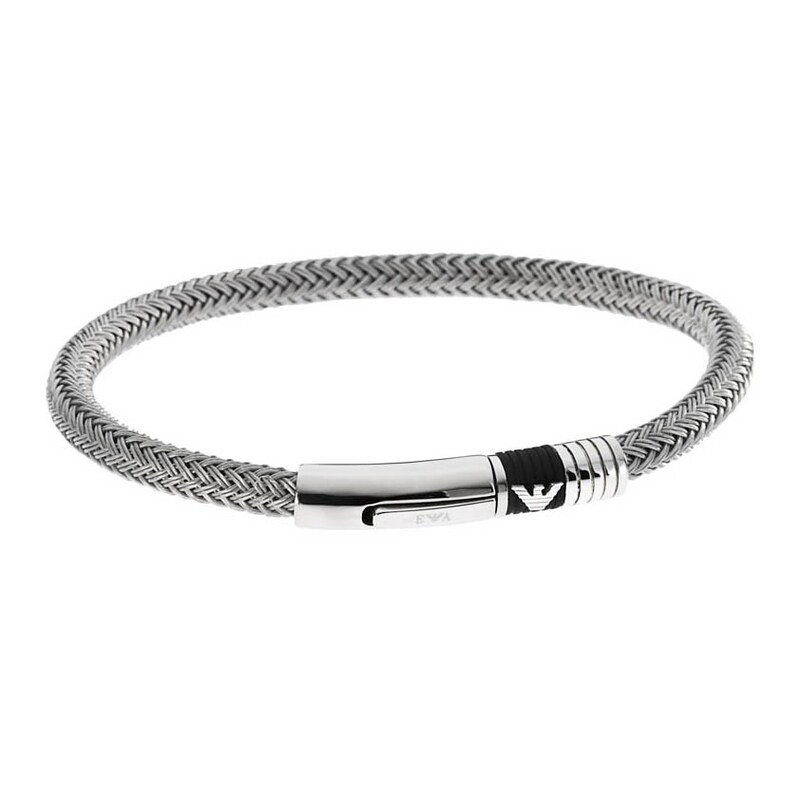 Emporio Armani Men's Stainless Steel 7 Inch Eagle Logo Bracelet