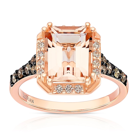 Le Vian 14ct Rose Gold Chocolate and Nude 0.30ct Diamond Pea