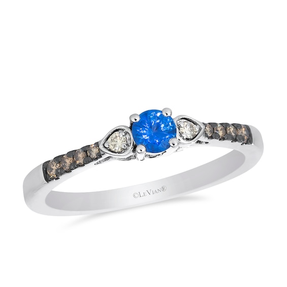 Le Vian 14ct White Gold Chocolate Nude 0.12ct Diamond and Bl