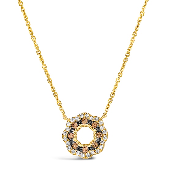 Le Vian 14ct Yellow Gold Chocolate and Nude 0.30ct Diamond F