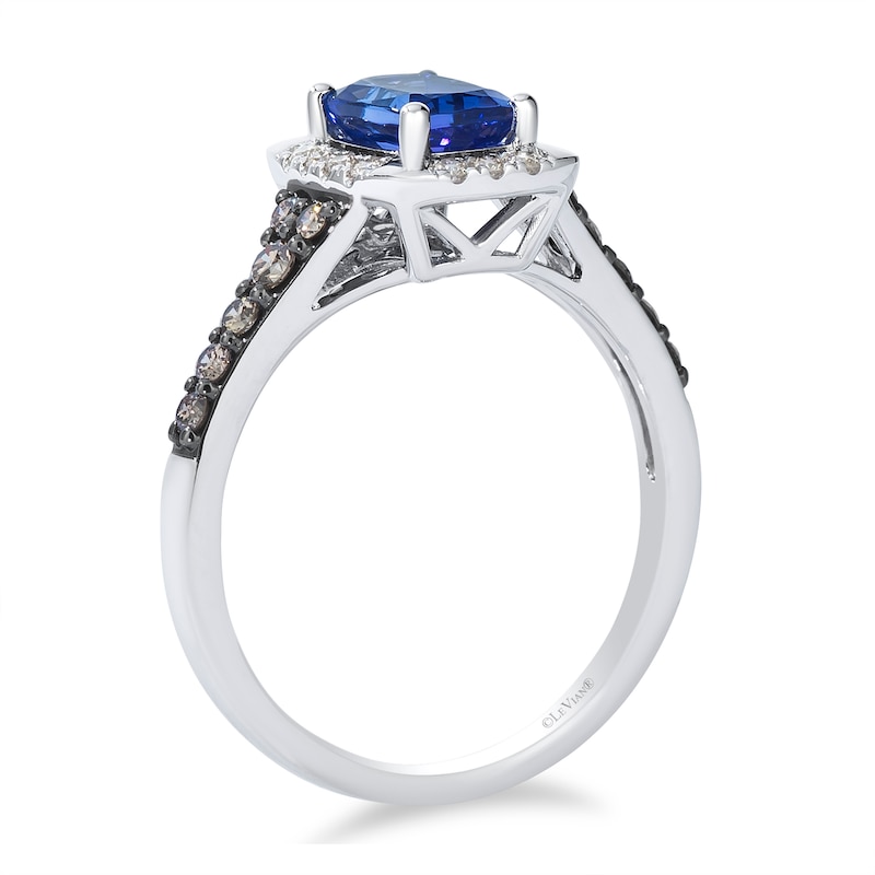 Main Image 3 of Le Vian 14ct White Gold Chocolate & Nude 0.30ct Diamond Blueberry Tanzanite Halo Ring