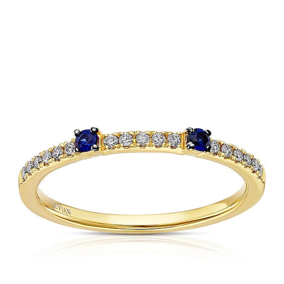 Le Vian 14ct Yellow Gold 0.10ct Diamond and Blueberry Sapphi