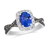 Thumbnail Image 1 of Le Vian  14ct White Gold Nude Chocolate 0.40ct Diamond & Blueberry Tanzanite Halo Ring