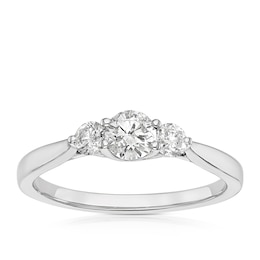 Platinum 0.50ct Diamond Trilogy Ring