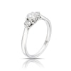 Thumbnail Image 2 of Platinum 0.50ct Diamond Trilogy Ring