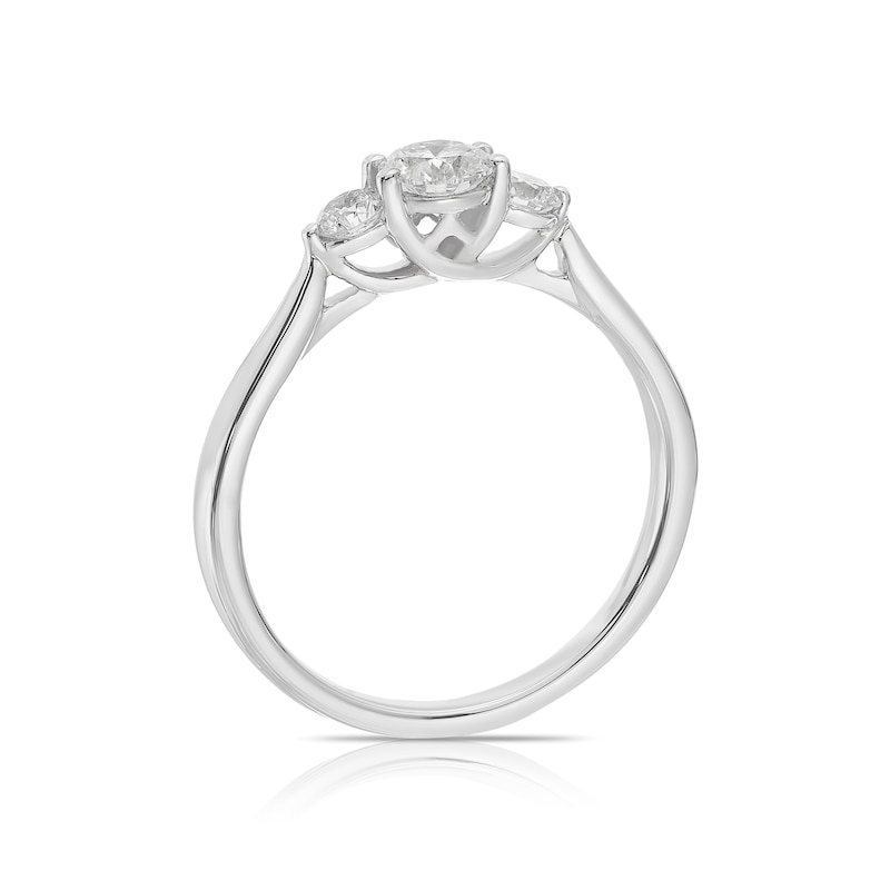 Main Image 3 of Platinum 0.50ct Diamond Trilogy Ring
