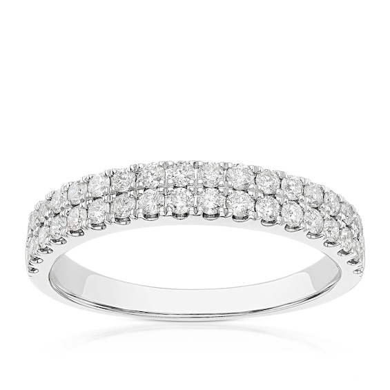 Platinum Double Row Eternity 0.50ct Diamond Ring