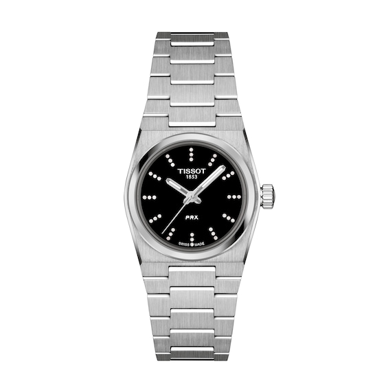 Tissot PRX 25mm Ladies Black Diamond Dial and Stainless Stee