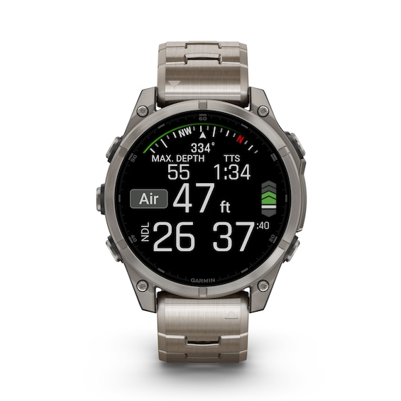 Garmin Fenix 8 47mm Carbon Grey Titanium Bracelet Smartwatch