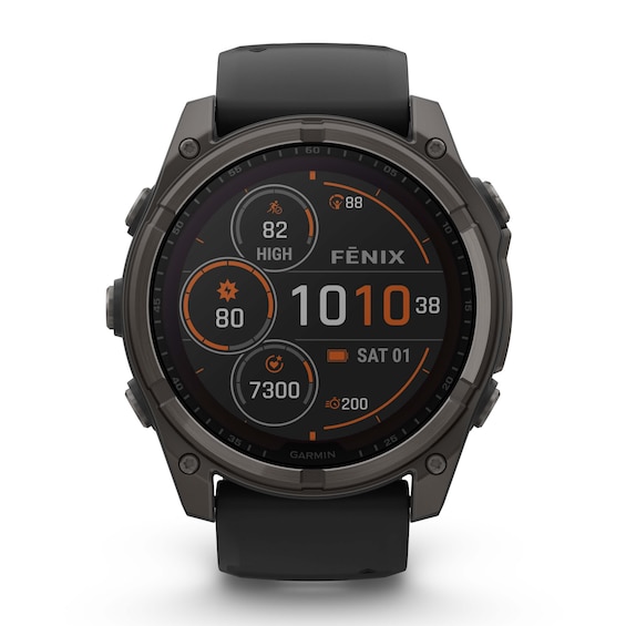 Garmin Fenix 8 51mm Carbon Grey Titanium and Black Silicone 