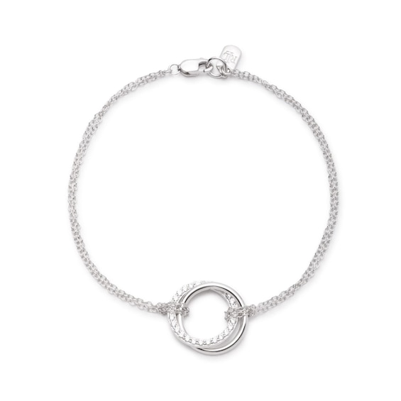 Lauren Ralph Lauren Sterling Silver Pave Criss Cross Bracele