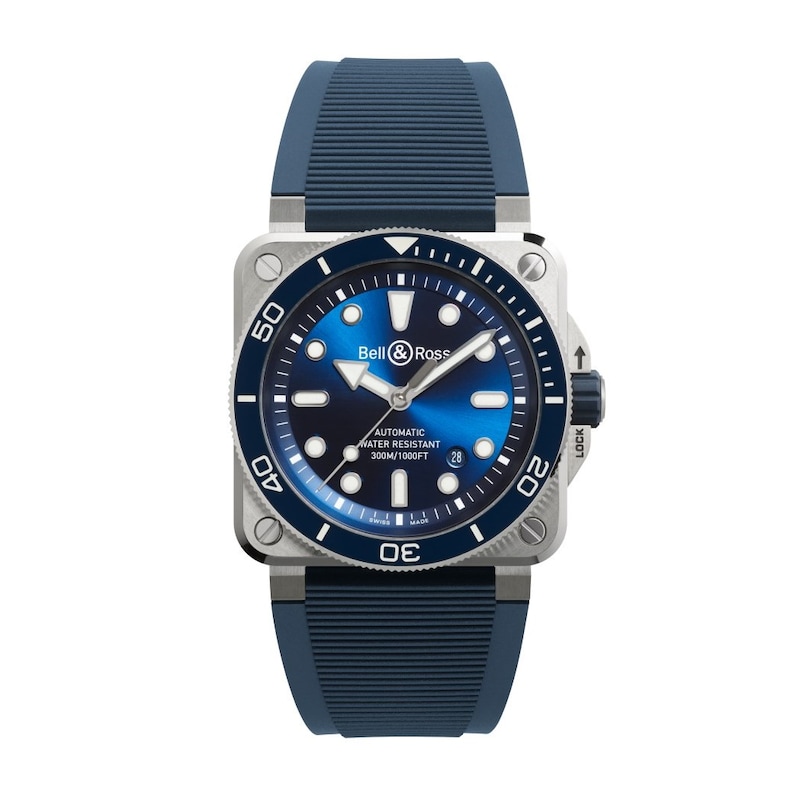 Main Image 1 of Bell & Ross BR-03 Diver Blue Steel Rubber Strap Watch