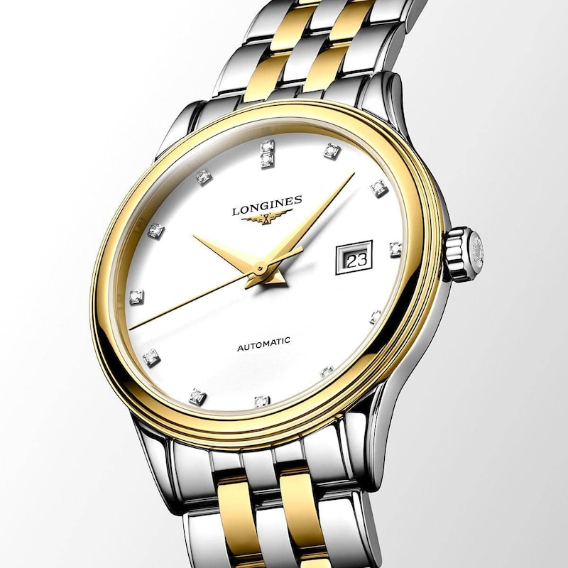 Main Image 3 of Longines Flagship Classic 30mm Diamond & Two Tone Bracelet Watch