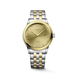Longines Flagship Classic 40mm Automatic Gilt Dial Two Tone Bracelet Watch