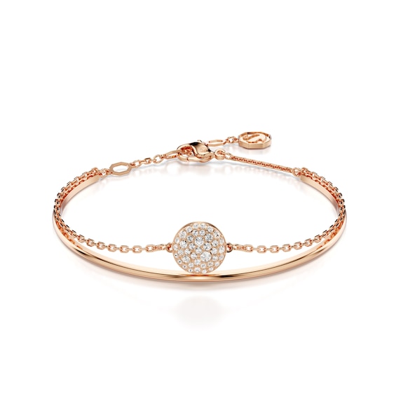 Swarovski Sublima Rose Gold Tone 6.7 Crystal Round Chain Bracelet