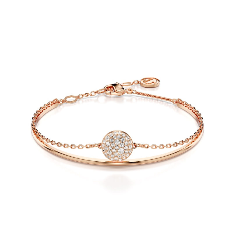 Main Image 1 of Swarovski Sublima Rose Gold Tone 6.7" Crystal Round Chain Bracelet