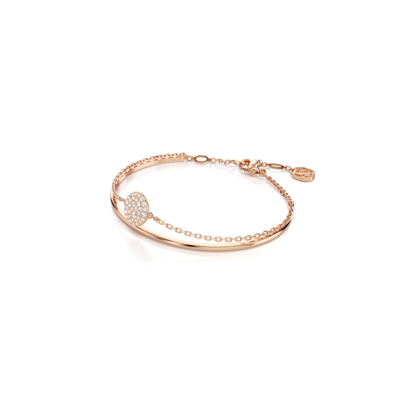Main Image 2 of Swarovski Sublima Rose Gold Tone 6.7" Crystal Round Chain Bracelet