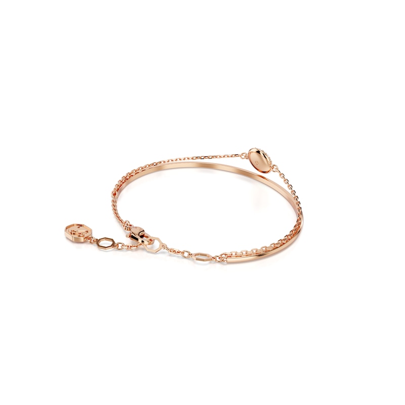 Main Image 4 of Swarovski Sublima Rose Gold Tone 6.7" Crystal Round Chain Bracelet