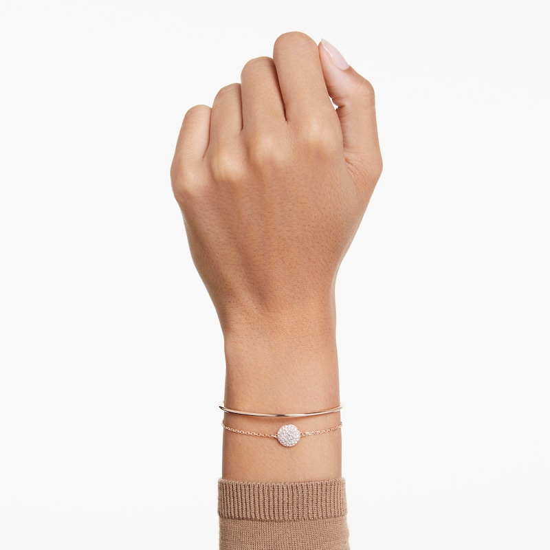 Main Image 5 of Swarovski Sublima Rose Gold Tone 6.7" Crystal Round Chain Bracelet