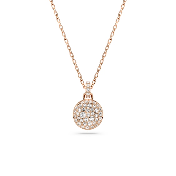 Swarovski Sublima Rose Gold Tone and Crystal Pendant Necklace