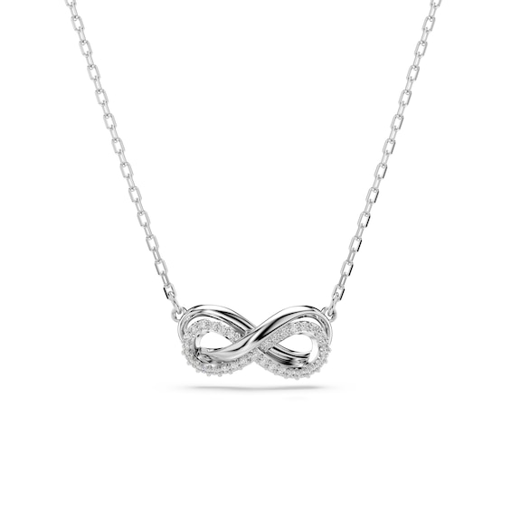 Swarovski Hyperbola Silver Tone 15+3 Zirconia Infinity Penda