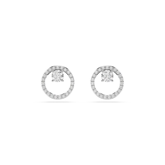 Swarovski Constella Silver Tone 10mm Zirconia Open Circle St