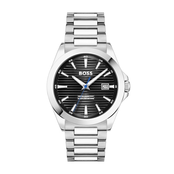 BOSS Three Hand Quartz Movement Watch for Men Strike Collection with Silver Stainless Steel Bracelet - 1514170 - Image 7