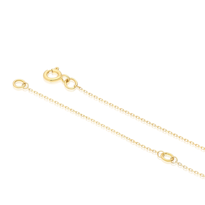 Main Image 3 of 18ct Yellow Gold 16+2" Cubic Zirconia Circle Pendant