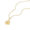 Thumbnail Image 2 of 18ct Yellow Gold 16+2" Cubic Zirconia Knot Pendant