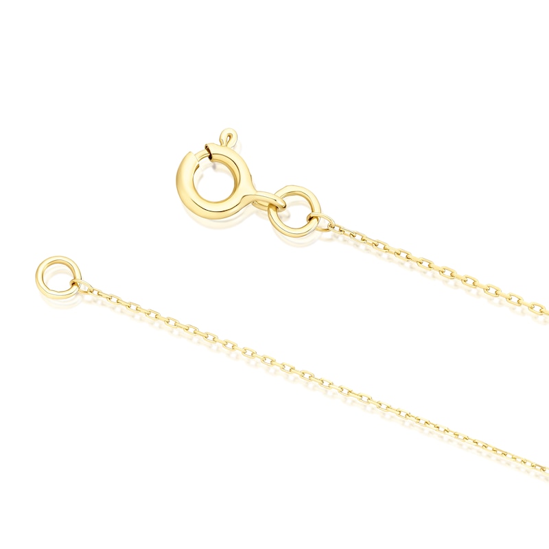 Main Image 3 of 18ct Yellow Gold 16+2" Cubic Zirconia Knot Pendant
