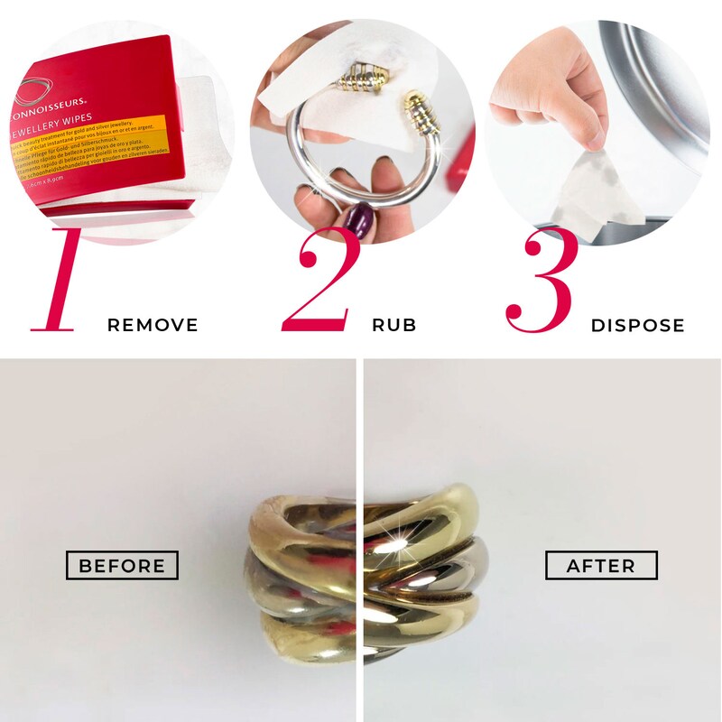 Main Image 7 of Connoisseurs Gold & Silver Jewellery Wipes