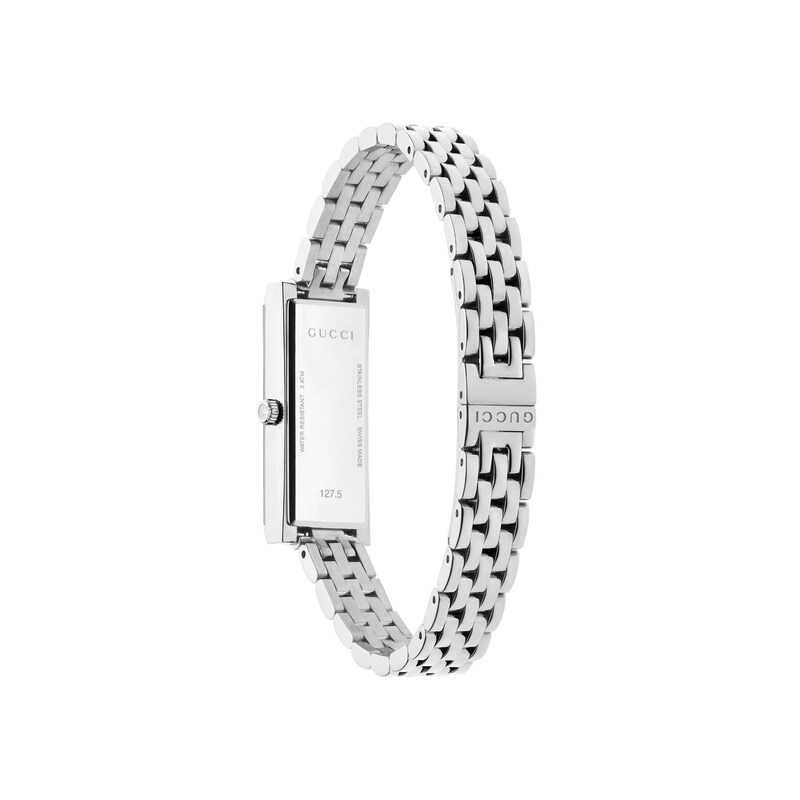 Main Image 2 of Gucci G-Frame 14x34mm Pink Diamond Dial & Stainless Steel Bracelet Watch