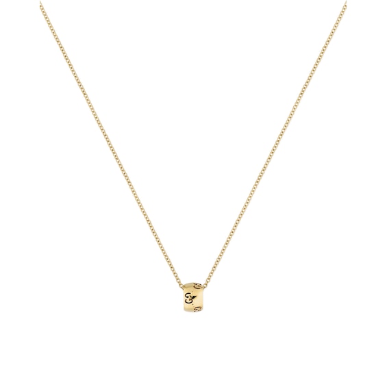 Gucci Icon 18ct Yellow Gold GG Ring Pendant Necklace