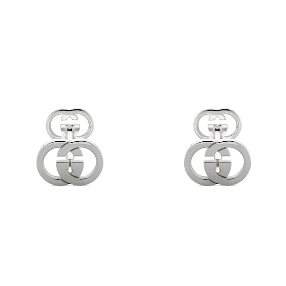 Gucci Interlocking Sterling Silver Cufflinks