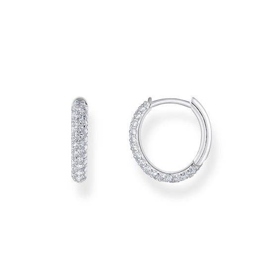 Women's Thomas Sabo Sterling Silver & Cubic Zirconia Creole Earrings
