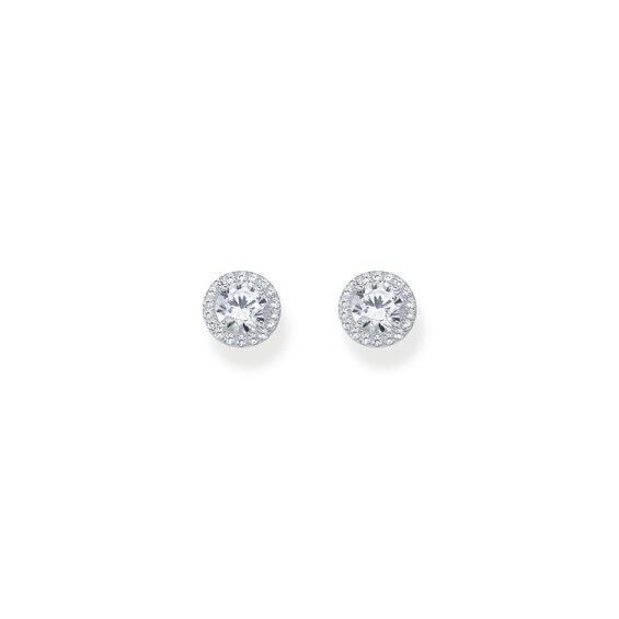Thomas Sabo Sterling Silver and Cubic Zirconia Halo Stud Ear