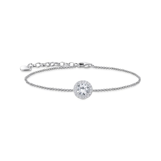 Thomas Sabo Sterling Silver 6.3 Cubic Zirconia Halo Pendant 