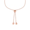 Thumbnail Image 2 of Michael Kors Ladies' 14ct Rose Gold Plated Sterling Silver Slider Chain Bracelet