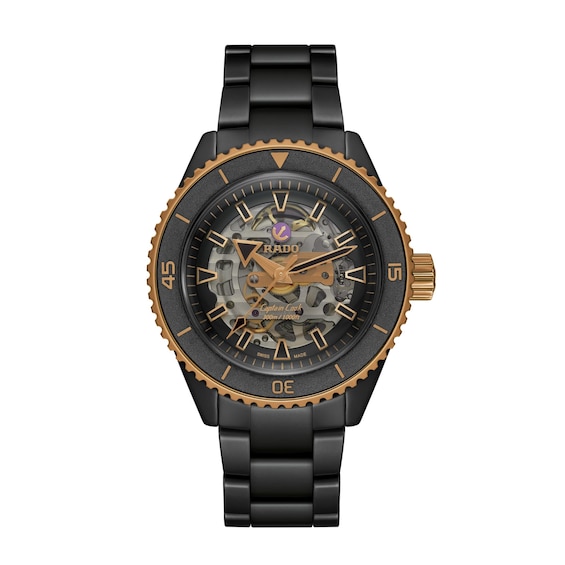 Rado Captain Cook Skeleton Dial and Black High-Tech Ceramic Bracelet Watch
