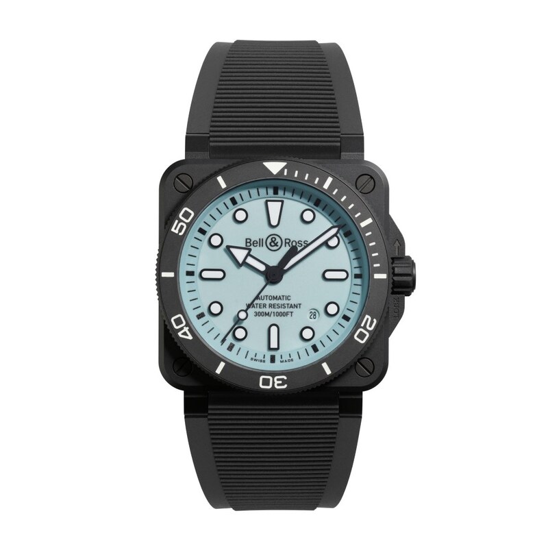 Main Image 1 of Bell & Ross BR-03 Diver 42mm Full Lum Ceramic Black Rubber Strap Watch