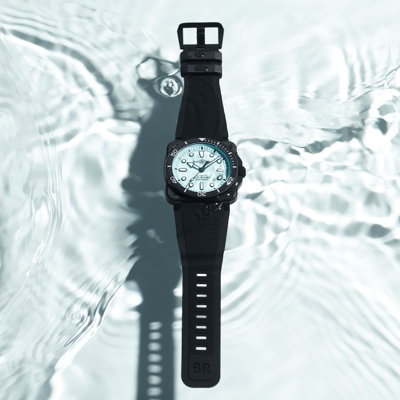 Main Image 7 of Bell & Ross BR-03 Diver 42mm Full Lum Ceramic Black Rubber Strap Watch