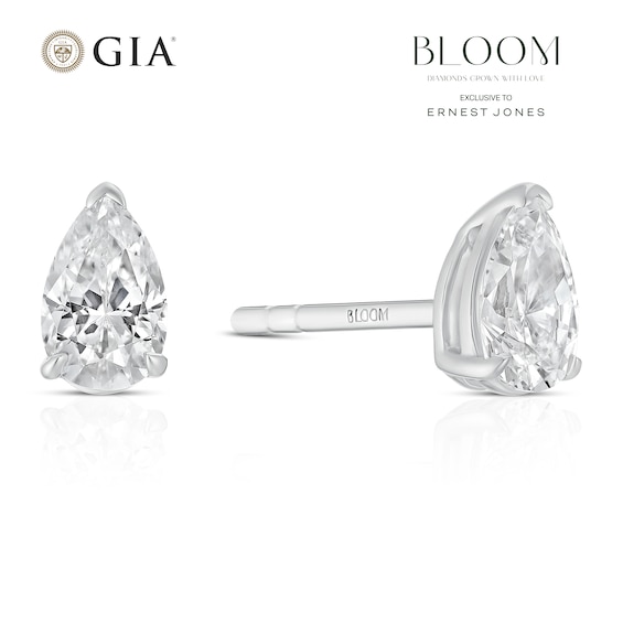 BLOOM Capri 14ct White Gold 0.50ct Lab Grown Diamond Pear Ea