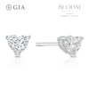 Thumbnail Image 1 of BLOOM Florence 14ct White Gold 0.50ct Lab Grown Diamond Heart Earrings