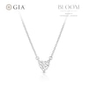 Thumbnail Image 1 of BLOOM Florence 14ct White Gold 0.50ct Lab Grown Diamond Heart Pendant