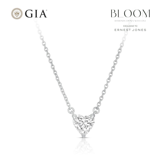 BLOOM Florence 14ct White Gold 0.50ct Lab Grown Diamond Hear