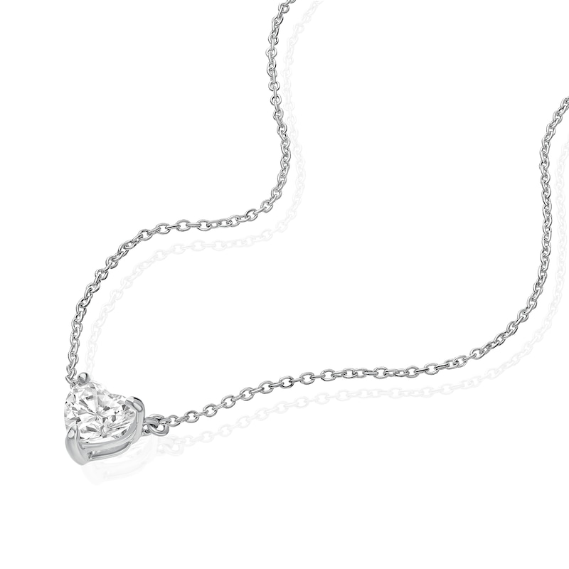 Main Image 2 of BLOOM Florence 14ct White Gold 0.50ct Lab Grown Diamond Heart Pendant